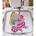 Alice in Wonderland Machine Embroidery Design, Cheshire Cat and Storybook Girl, Fantasy Cartoon PES DST JEF, Instant Download - NuttyHappyHobby