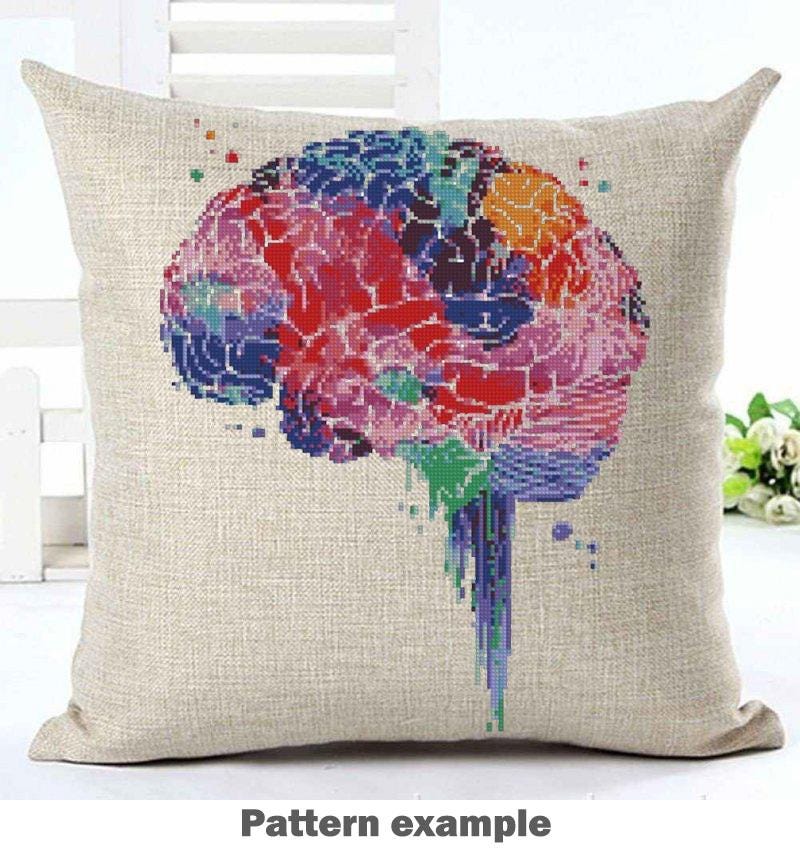Anatomy Cross Stitch Bundle PDF, Brain Spine Heart Pelvis Rib Cage X Ray Embroidery Patterns, Medical Wall Art Set Download, Pattern Keeper - NuttyHappyHobby