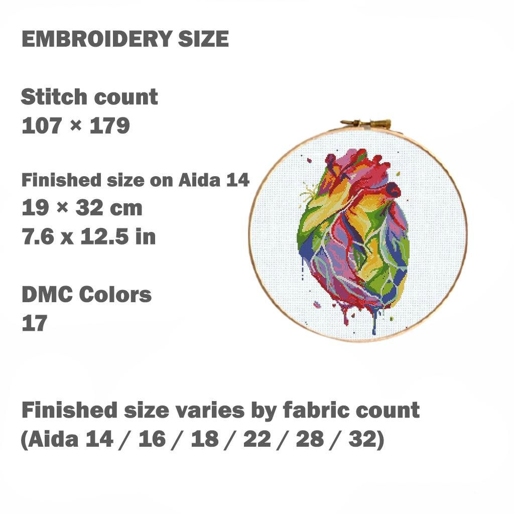 Anatomy Cross Stitch Bundle PDF, Watercolor Skeleton Embroidery Patterns, Gothic Medical Counted Cross Stitch Set, Medical Embroidery Set - NuttyHappyHobby