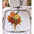 Autumn Citrus Bouquet Machine Embroidery Design, Orange Lemon Slices Cinnamon Sticks, Fall Leaves PES DST JEF Instant Download - NuttyHappyHobby