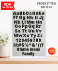 Bold ABC Alphabet Cross Stitch Pattern PDF, Thick Uppercase and Lowercase Font with Numbers and Symbols, Modern Custom Name Chart, download - NuttyHappyHobby