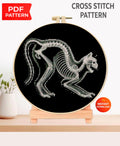 Cat Skeleton Cross Stitch Pattern PDF, X Ray Anatomy Embroidery Design, Gothic Veterinary Art, Halloween Wall Decor Download - NuttyHappyHobby