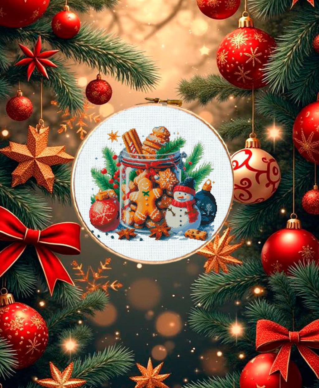 Christmas cross stitch pattern Snowman cross stitch Snow Globe cross stitch Christmas tree ornament Holiday decor Advent calendar embroidery - NuttyHappyHobby