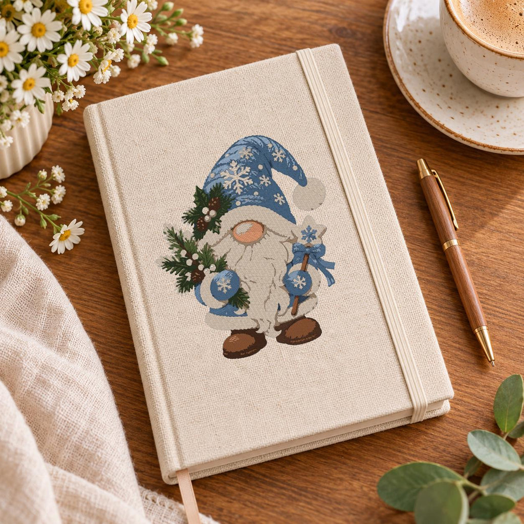 Christmas Gnome Machine Embroidery Design, Blue Winter Gnome Snowflake Star, Holiday PES DST JEF Embroidery File, Instant Download - NuttyHappyHobby