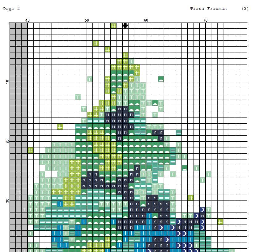 Christmas Tree Cross Stitch Pattern PDF, Colorful Modern Xmas Embroidery Design, Watercolor Christmas Tree Chart, Holiday Needlework pattern - NuttyHappyHobby