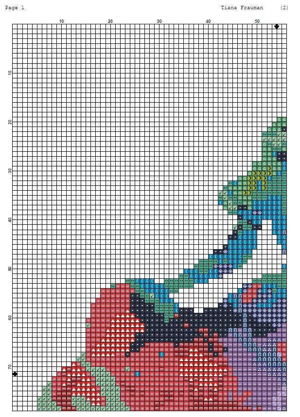 Colorful Princess Silhouette Cross Stitch Pattern PDF, Rainbow Dress Embroidery Design, Fairy Tale Princess Needlepoint Chart, 90s cartoons - NuttyHappyHobby