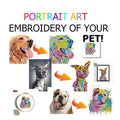 Custom Pet Portrait Cross Stitch Pattern From Photo, Personalized Dog Cat Embroidery Pattern PDF, Pet Portrait Cross Stitch Design - NuttyHappyHobby
