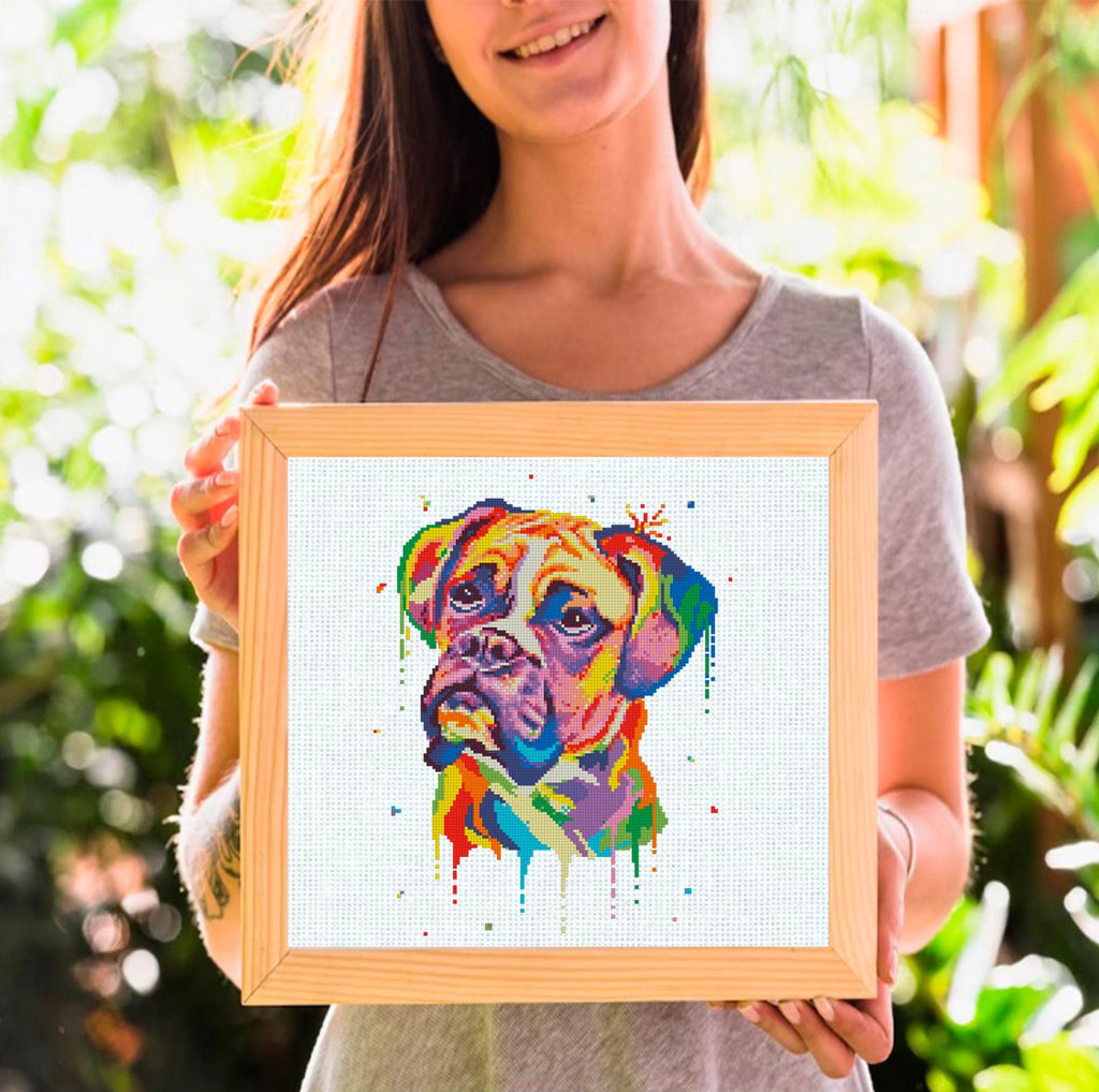 Custom Two Pet Portrait Cross Stitch Pattern From Photo, Personalized Dog Embroidery Pattern PDF, 2 Pets Photo To Cross Stitch, Cat Portrait - NuttyHappyHobby