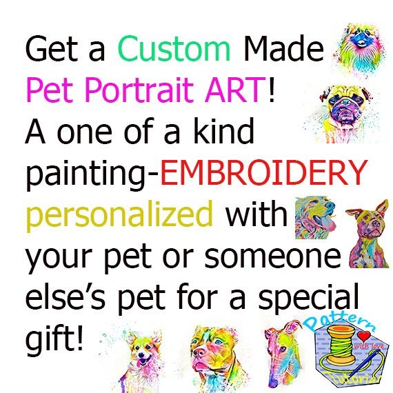 Custom Two Pets Cross Stitch Pattern From Photo, Personalized Dog Portrait Embroidery PDF, Double Pet Portrait Cross Stitch Design, cat - NuttyHappyHobby