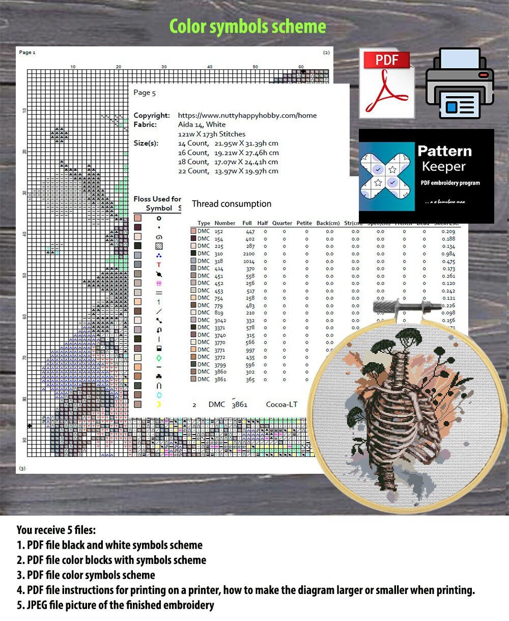 Dragon Cross Stitch Pattern PDF, Fantasy Dragon Embroidery Design, Mythical Creature Cross Stitch Chart, Dark Dragon Needlework download - NuttyHappyHobby