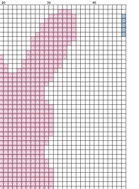 Easter Bunny Cross Stitch Pattern PDF, Cute Spring Rabbit Embroidery Design, Easter Decor Cross Stitch Chart, Bunny Needlework download - NuttyHappyHobby