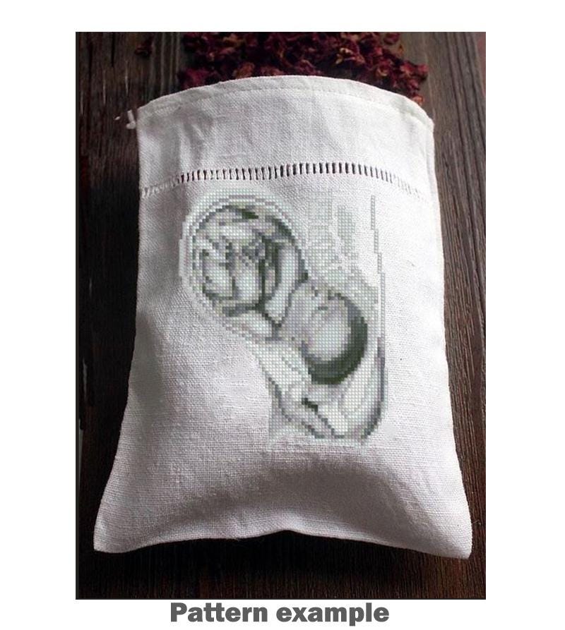 Embryo Cross Stitch Pattern PDF Fetus Anatomy Embroidery Pregnancy Womb Medical Art Mini Modern Instant Download pdf, Pattern Keeper - NuttyHappyHobby