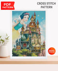 Enchanted Forest Princess Cross Stitch Pattern PDF, Fairytale Castle Princess Embroidery Design, Fantasy Storybook Needlework, 90s cartoons - NuttyHappyHobby