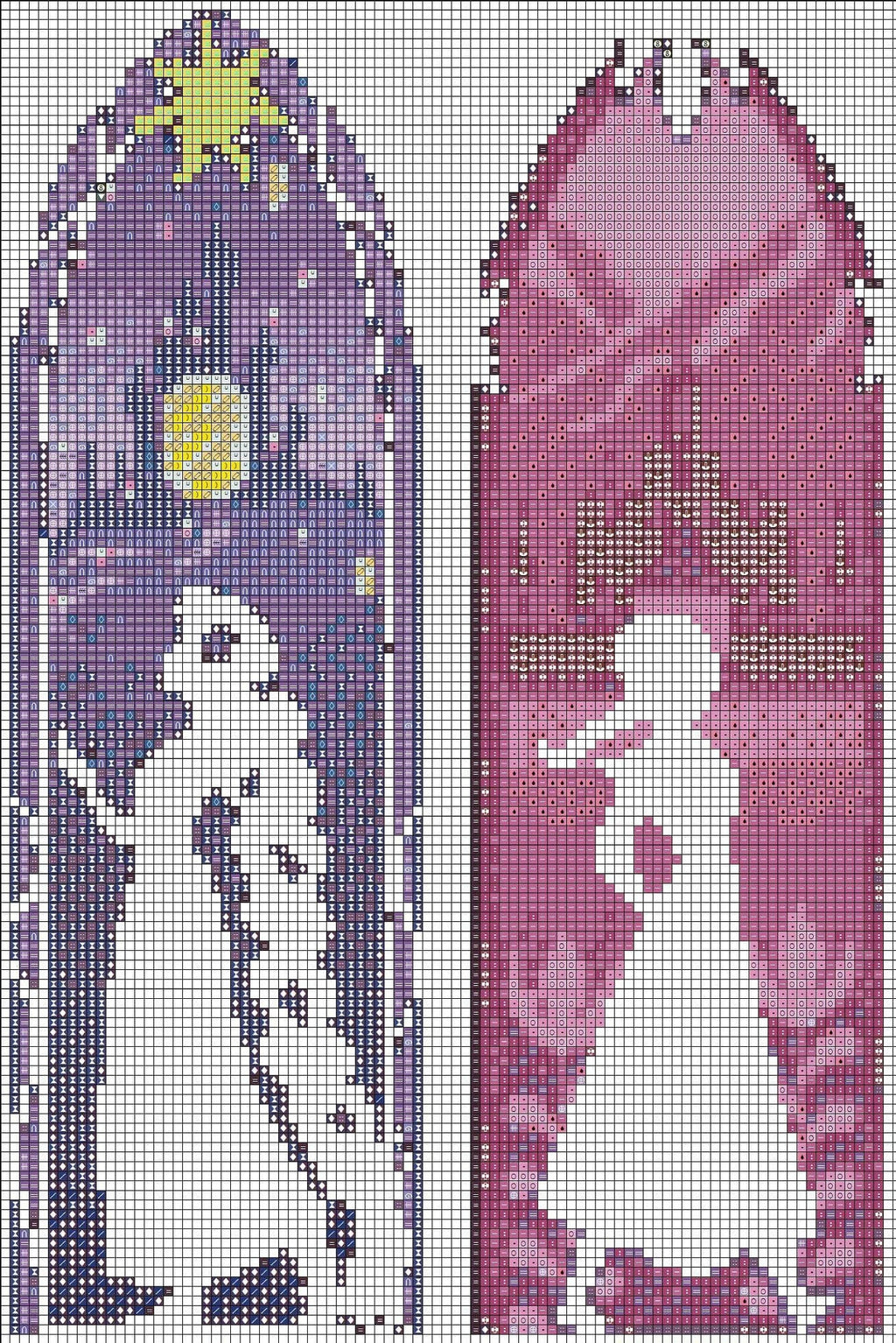 Fairytale Princess Silhouette Cross Stitch Pattern PDF, Fantasy Princess Collection Embroidery Design, Storybook Inspired Needlework, 90s - NuttyHappyHobby