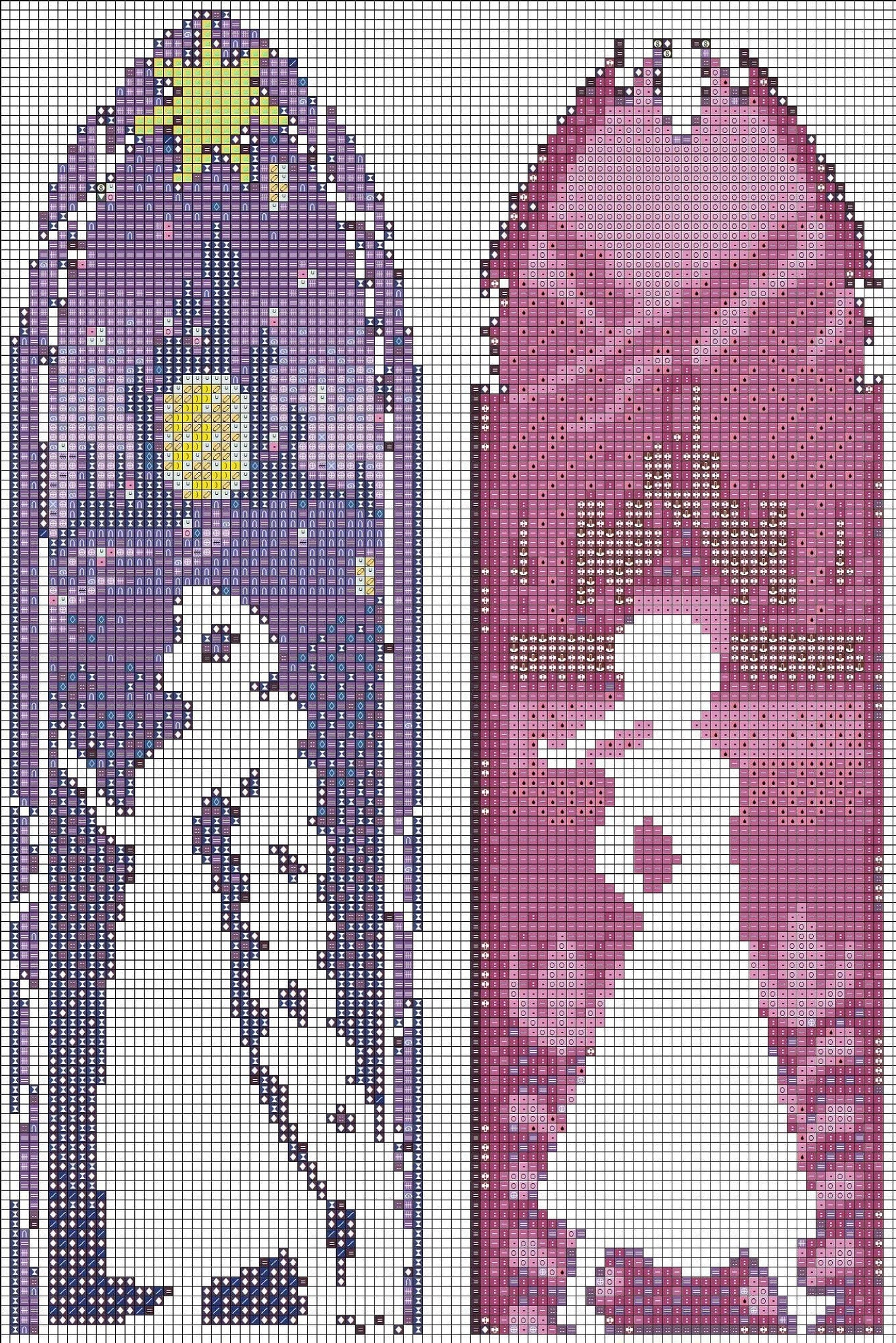 Fairytale Princess Silhouette Cross Stitch Pattern PDF, Fantasy Princess Collection Embroidery Design, Storybook Inspired Needlework, 90s - NuttyHappyHobby