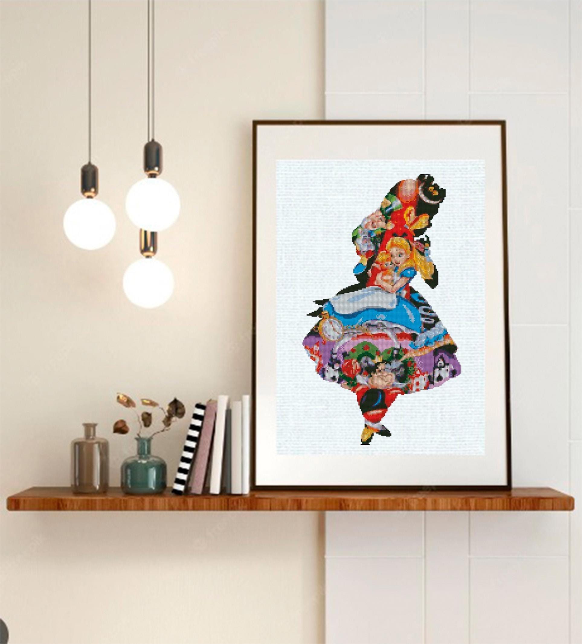 Fairytale Princess Silhouette Cross Stitch Pattern PDF, Fantasy Princess Collection Embroidery Design, Storybook Inspired Needlework, 90s - NuttyHappyHobby
