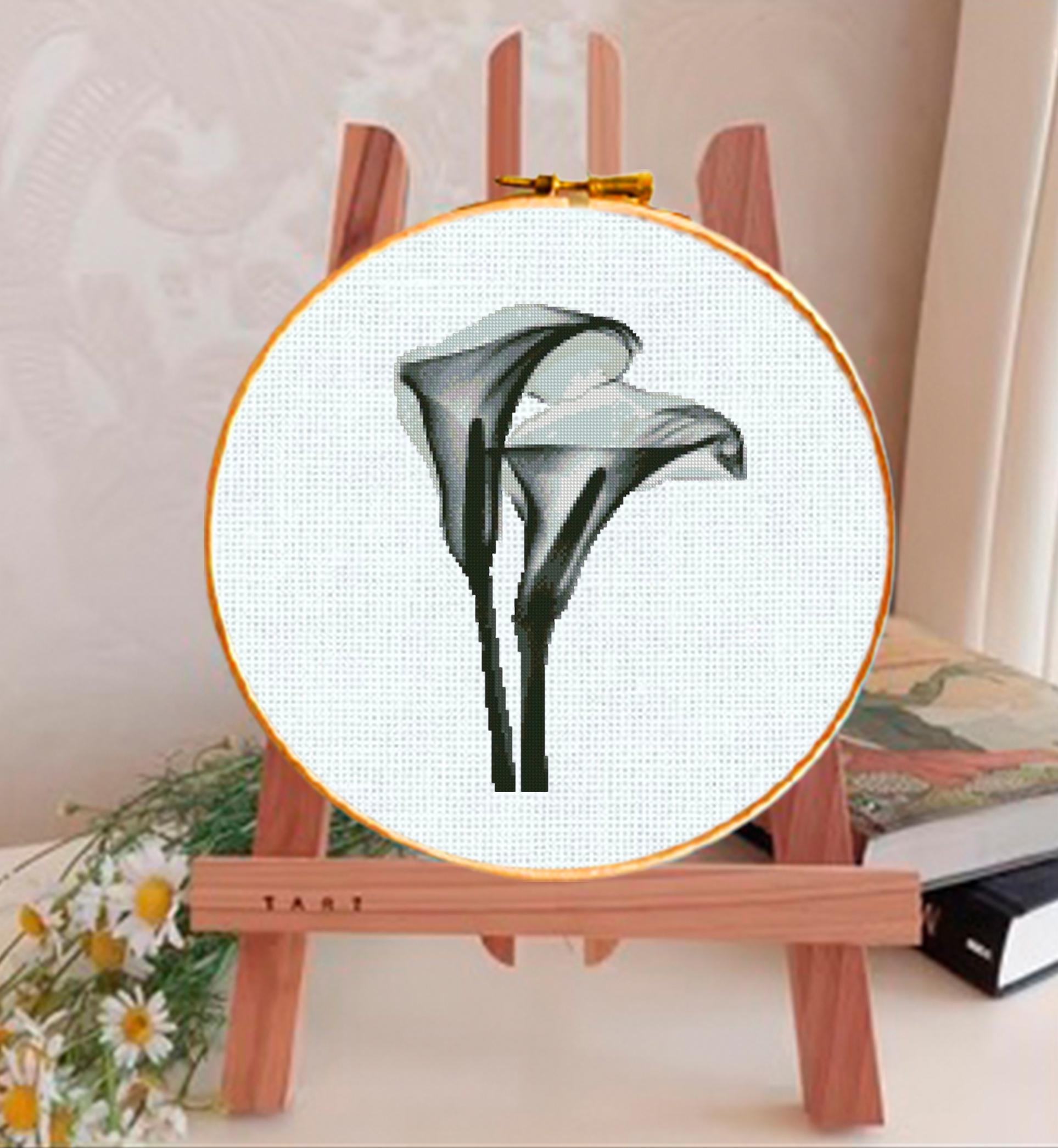 Flower Cross Stitch Pattern Set PDF, Botanical Embroidery Collection, Floral Cross Stitch Bundle, Modern Needlework Designs Instant Download - NuttyHappyHobby
