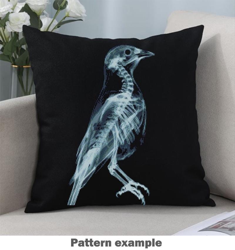 Forest Animal X Ray Cross Stitch Pattern Set PDF, Bird Frog Rabbit Rat Skeleton Anatomy Embroidery Design, Wildlife Science Wall Art Bundle - NuttyHappyHobby