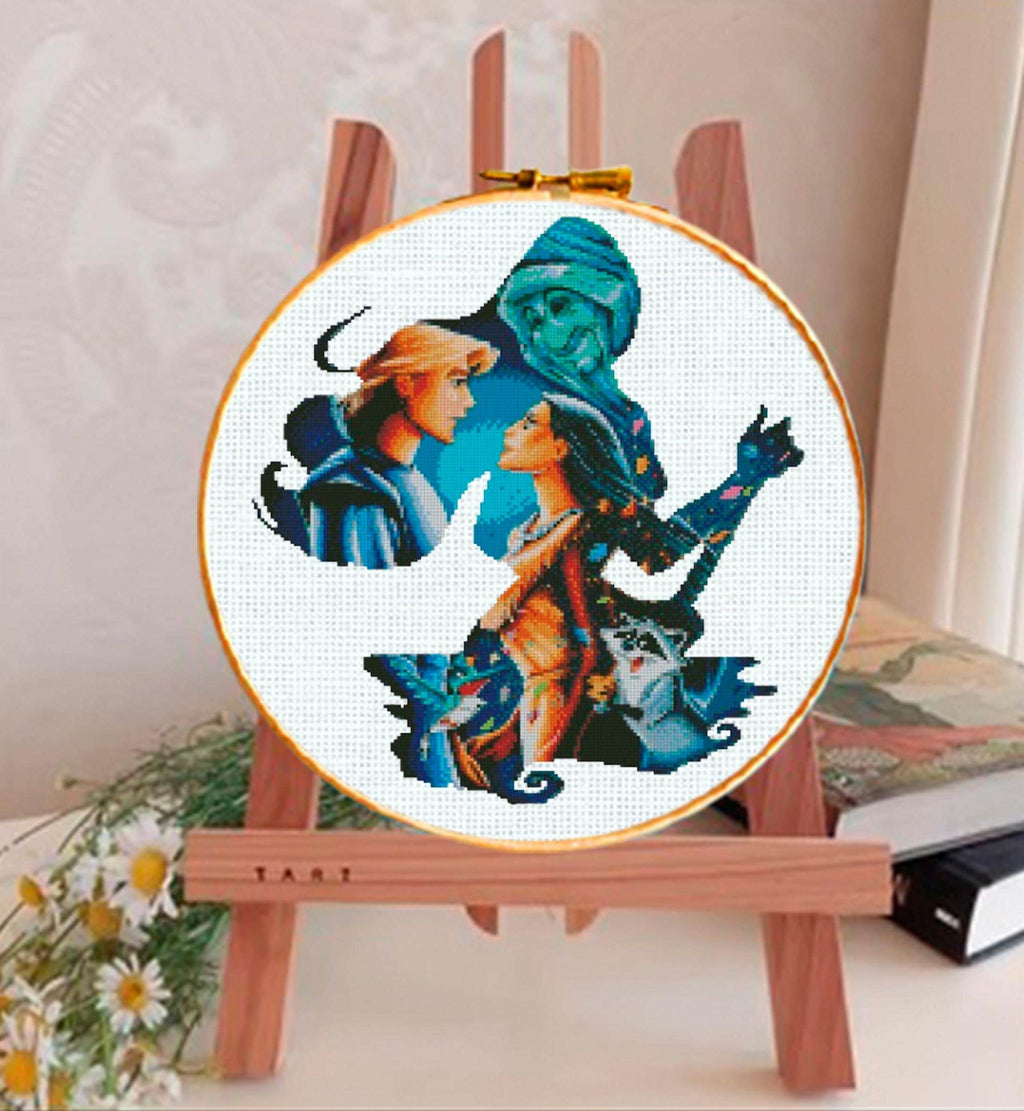 Forest Princess Cross Stitch Pattern PDF, Spirit of Nature Princess Embroidery Design, Fantasy Tribal Princess Needlework,Storybook Princess - NuttyHappyHobby