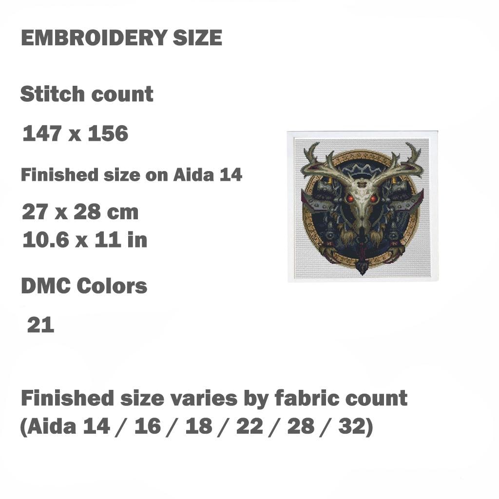 Hunter Class Emblem, Fantasy Heroes Cross Stitch Pattern PDF, MMORPG wow map Embroidery Design, Gamer Wow Needlepoint Chart, Fantasy Decor - NuttyHappyHobby