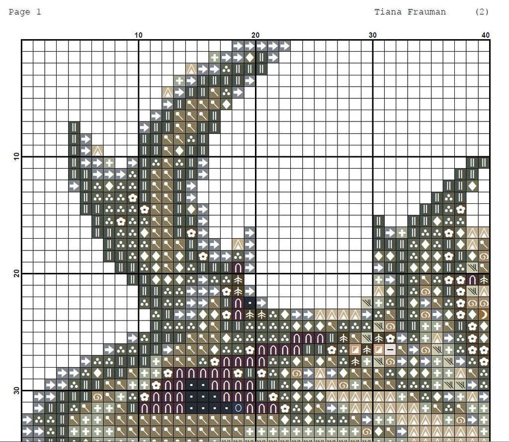 Hunter Class Emblem, Fantasy Heroes Cross Stitch Pattern PDF, MMORPG wow map Embroidery Design, Gamer Wow Needlepoint Chart, Fantasy Decor - NuttyHappyHobby