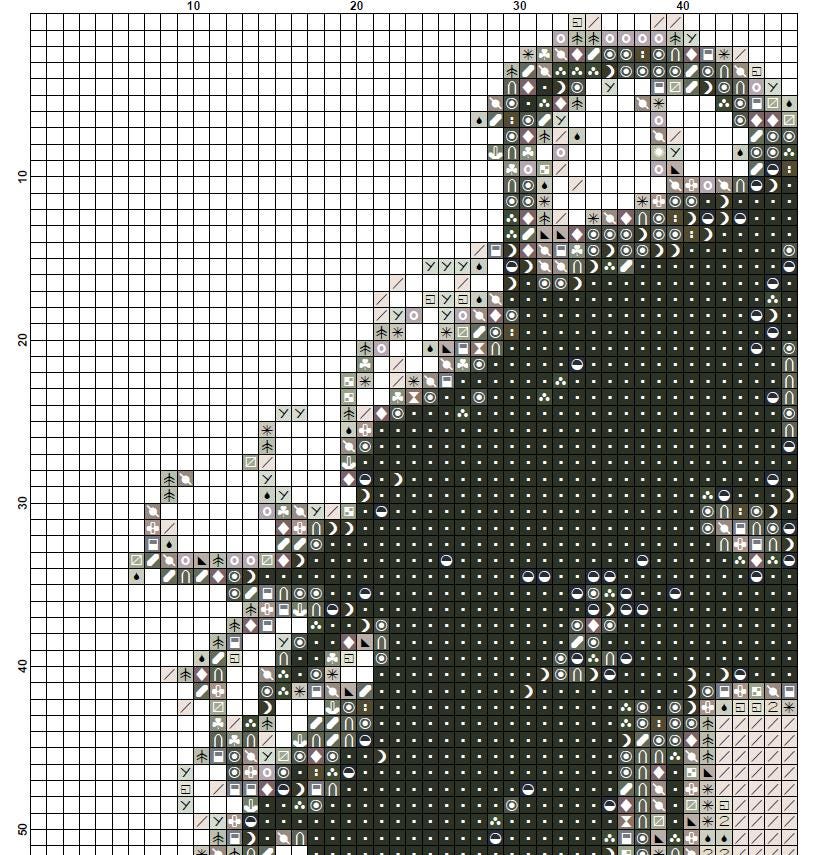 Iconic Hollywood Actor Portrait Cross Stitch Pattern PDF, Dark Charismatic Celebrity Inspired Embroidery Design, Realistic Black and White - NuttyHappyHobby