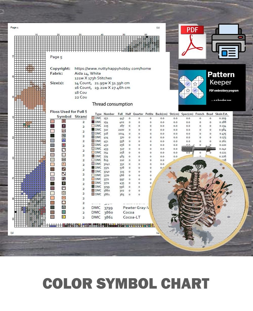Lighthouse Northern Lights Cross Stitch Pattern PDF, Aurora Borealis Landscape Embroidery Design, Bookmark Cross Stitch Digital Download - NuttyHappyHobby