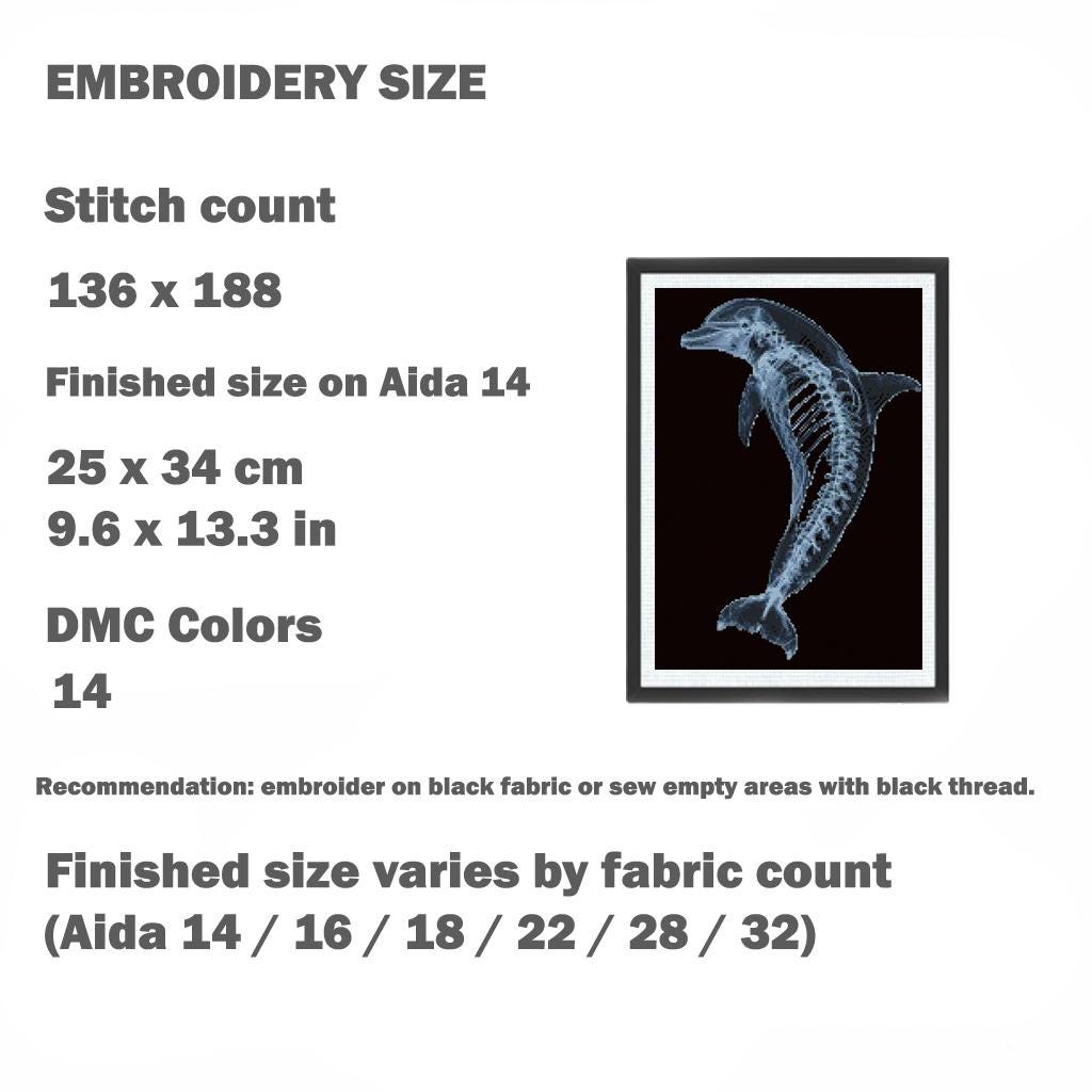 Marine Animal X Ray Cross Stitch Pattern Set PDF, Lobster Dolphin Whale Skeleton Anatomy Embroidery Design, Ocean Science Wall Art Bundle - NuttyHappyHobby