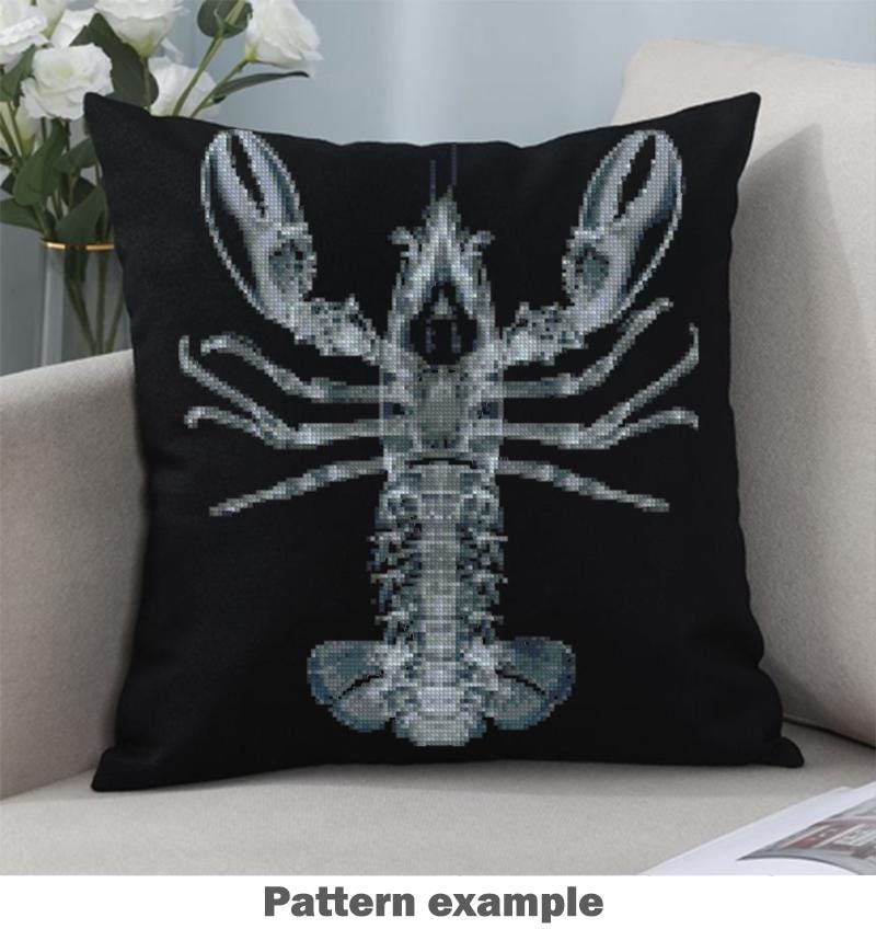 Marine Animal X Ray Cross Stitch Pattern Set PDF, Lobster Dolphin Whale Skeleton Anatomy Embroidery Design, Ocean Science Wall Art Bundle - NuttyHappyHobby