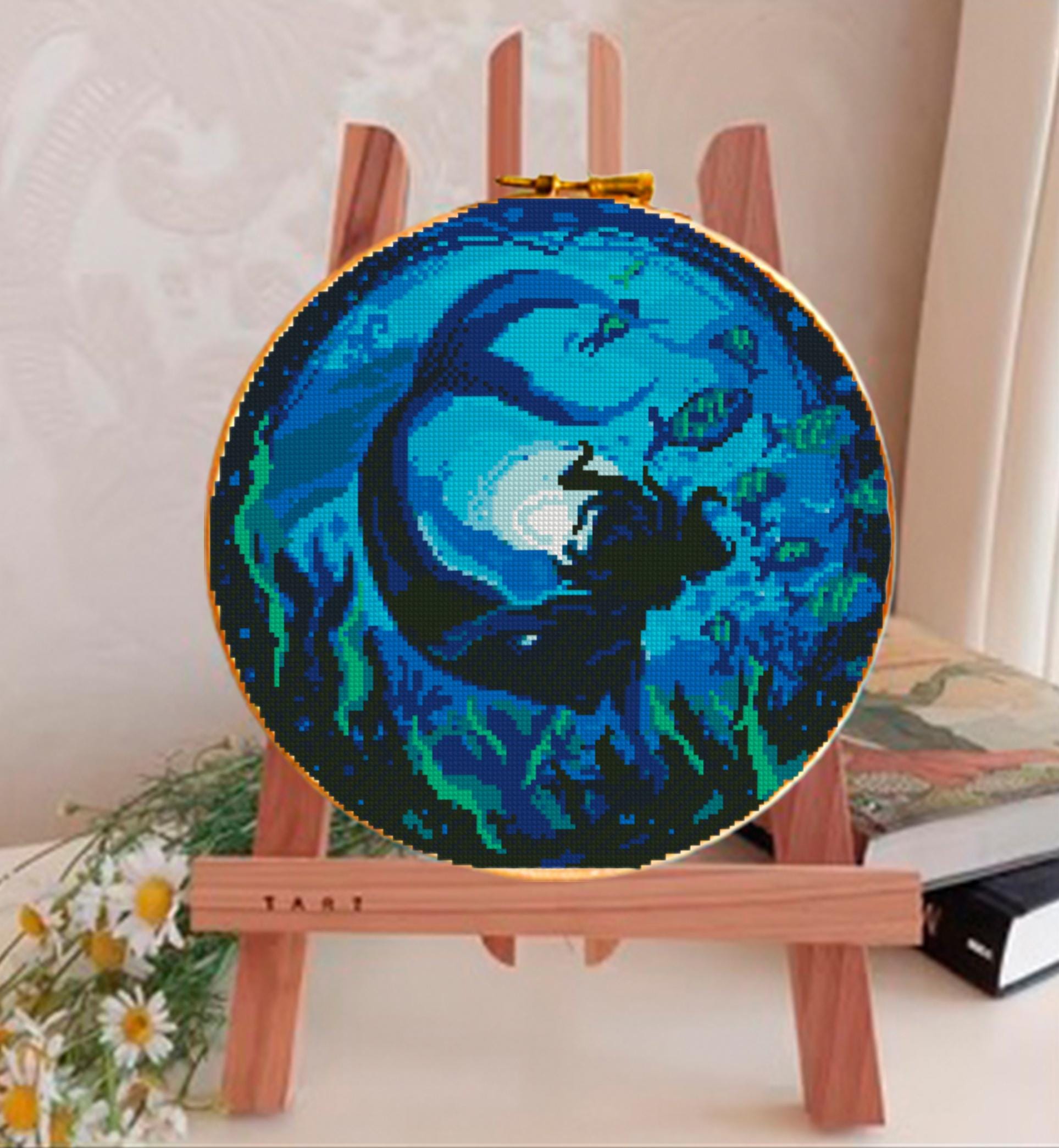 Mermaid Cross Stitch Pattern Set PDF, Ocean Mermaid Embroidery Designs Bundle, Underwater Fantasy Cross Stitch, Mermaid Silhouette Patterns - NuttyHappyHobby