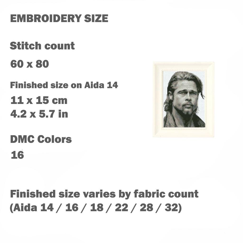 Mini Hollywood Movie Star Portrait Cross Stitch Pattern PDF, Realistic Male Celebrity Inspired Embroidery Design, Classic Cinema Wall Art - NuttyHappyHobby