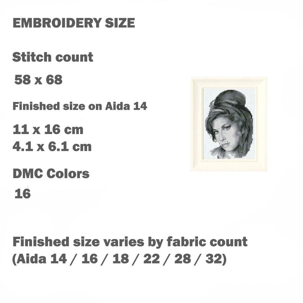 Mini Vintage Singer Portrait Cross Stitch Pattern PDF, Retro Music Icon Inspired Embroidery Design, Classic Female Artist Wall Art, download - NuttyHappyHobby