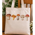 Mushroom Border Machine Embroidery Design, 5 Woodland Mushrooms Row, Fall Chanterelle Porcini Toadstool, PES DST JEF Instant Download - NuttyHappyHobby