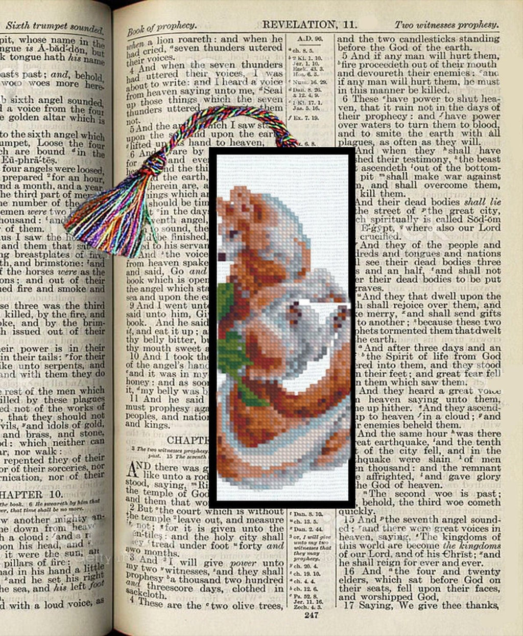 Nine Tailed Fox Cross Stitch Pattern PDF, Kitsune Embroidery Design, Japanese Fox Bookmark Pattern, Fantasy Fox Cross Stitch, Download - NuttyHappyHobby