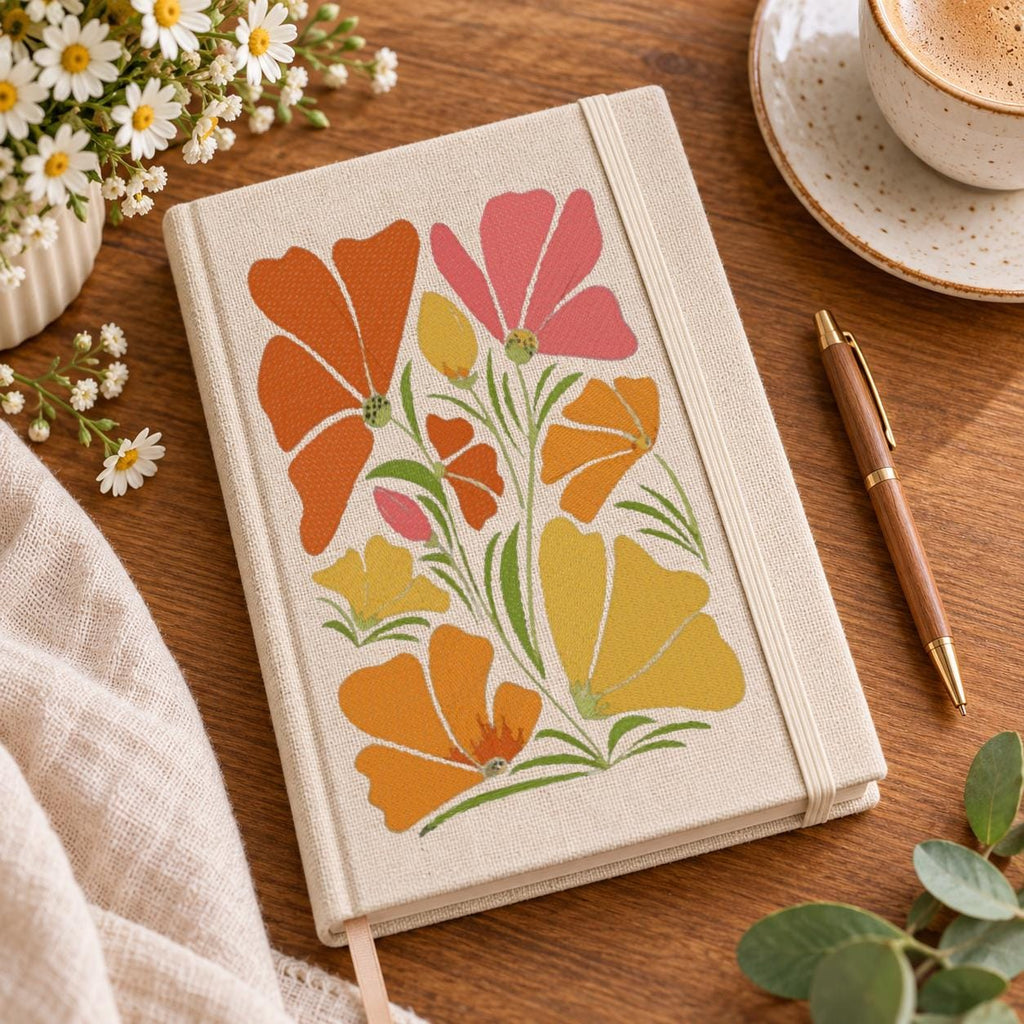 Poppy Flowers Machine Embroidery Design, Colorful Wildflower Bouquet, Retro Floral PES DST JEF Embroidery File, Instant Download - NuttyHappyHobby