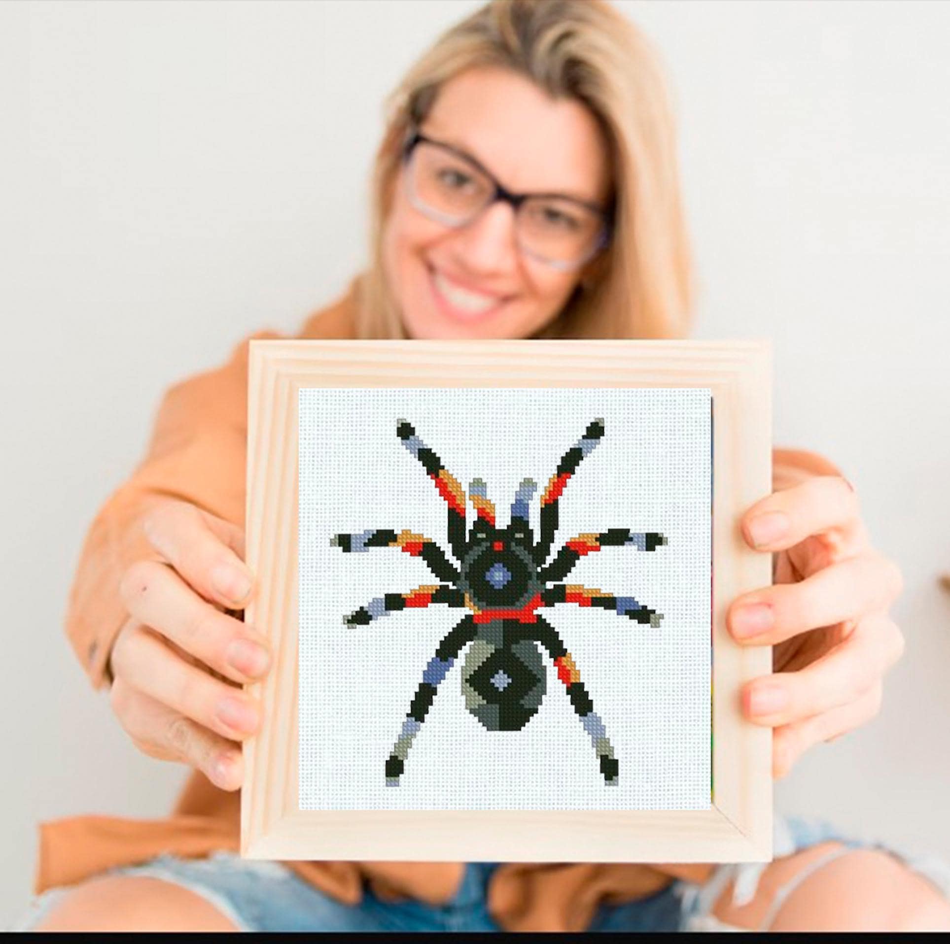 Tarantula Cross Stitch Pattern PDF, Spider Embroidery Design, Gothic Insect Cross Stitch Chart, Halloween Needlepoint Pattern, download - NuttyHappyHobby
