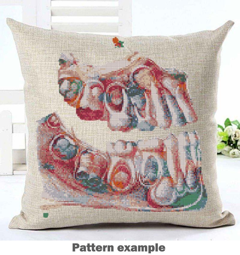 Teeth Anatomy Cross Stitch Pattern PDF, Dental Embroidery Chart, Human Jaw Medical Art, Dentist Gift, Gothic Anatomy Needlepoint, Download - NuttyHappyHobby