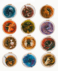 Zodiac Cross Stitch Patterns Bundle | 12 Astrology Signs Hoop Set | Celestial Horoscope PDF Charts | Modern Mini Cross Stitch Download - NuttyHappyHobby